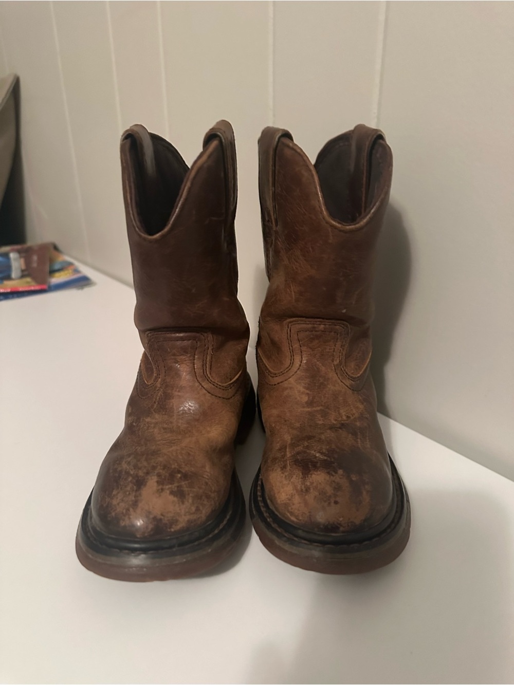 Rocky Brown Leather Western Work Boots